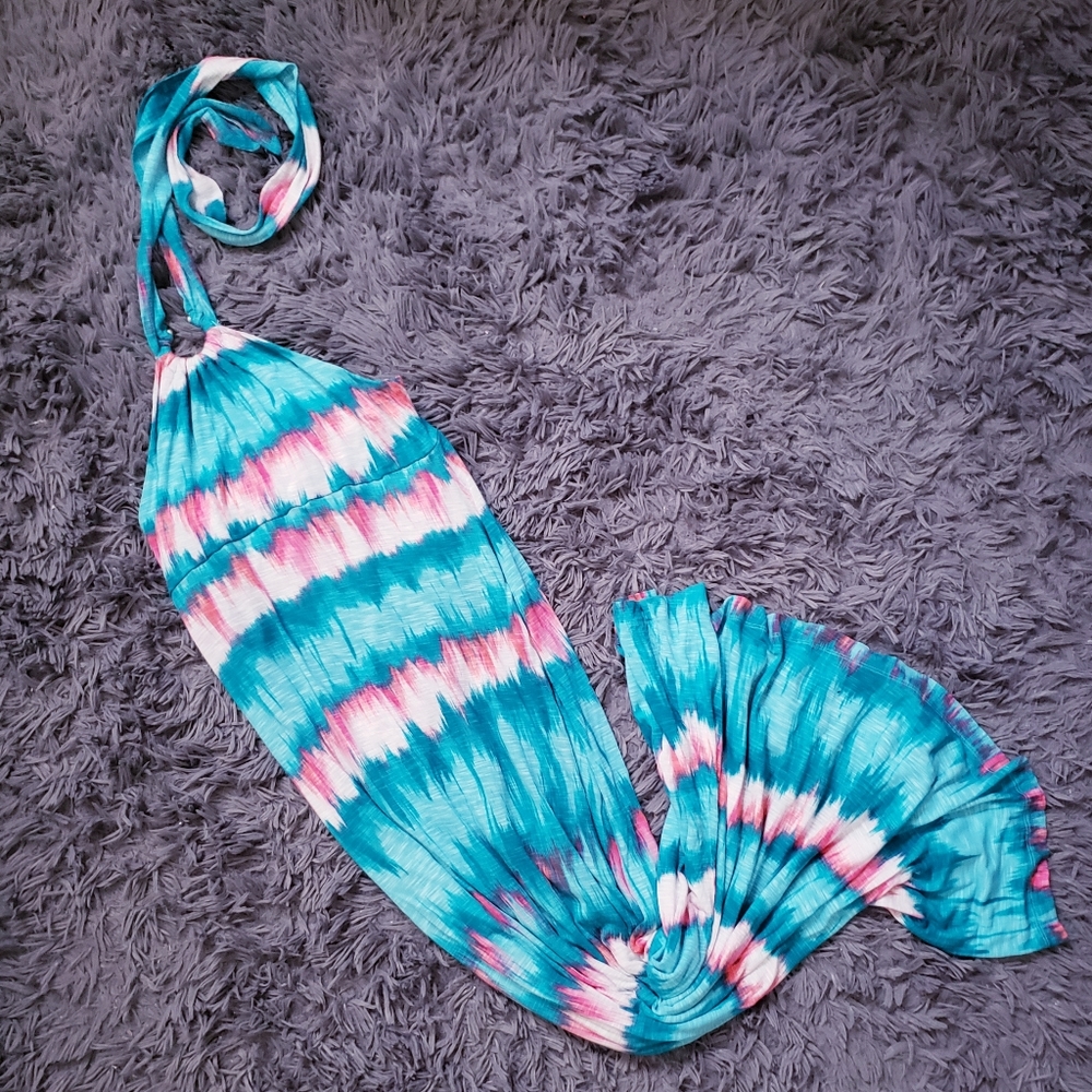 Tommy Bahama tie-dye halter maxi dress